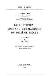 book Le pontifical romano-germanique du dixième siècle