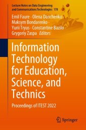 book Information Technology for Education, Science, and Technics: Proceedings of ITEST 2022