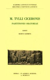 book M. Tulli Ciceronis Partitiones oratoriae