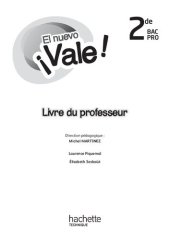 book El nuevo ¡Vale! 2de Bac Pro - Livre professeur - Ed. 2014