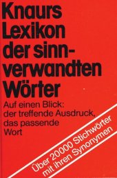 book Knaurs Lexikon der sinnverwandten Wörter