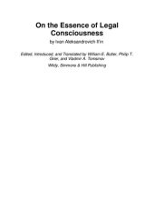 book On the Essence of Legal Consciousness (Studies in Russian and East European Law)