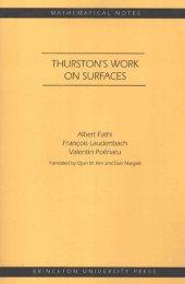 book Thurston's Work on Surfaces (MN-48) (Mathematical Notes, 48)