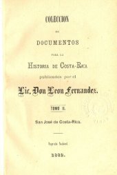 book Colección de documentos para la historia de Costa Rica