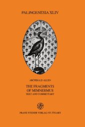 book The Fragments of Mimnermus: Text and Commentary