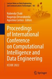 book Proceedings of International Conference on Computational Intelligence and Data Engineering: ICCIDE 2022