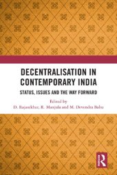 book Decentralisation in Contemporary India: Status, Issues and the Way Forward