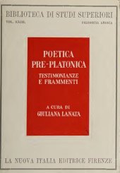 book Poetica pre-platonica. Testimonianze e frammenti