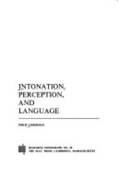 book Intonation, Perception, and Language