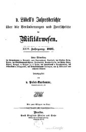 book V. Löbell's Jahresberichte über die Veränderungen und Fortschritte im Militärwesen