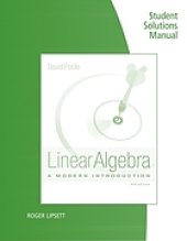 book Student solutions manual : linear algebra, a modern introduction, David Poole