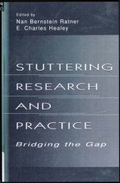 book Stuttering Research and Practice: Bridging the Gap