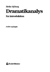 book Dramatikanalys: En introduktion