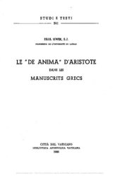 book Le De anima d'Aristote dans les manuscrits grecs