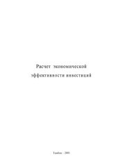 book Оценка экономической эффективности инвестиций. Методические указания по выполнению курсовой работы
