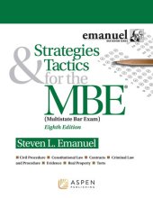 book Strategies & Tactics for the MBE (Emanuel Bar Review)