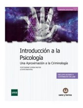 book Introducción a la Psicología: Una Aproximación a la Criminología