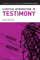 book A Critical Introduction to Testimony