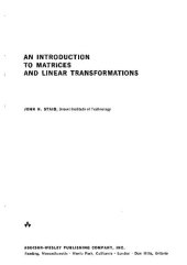 book An Introduction to Matrices and Linear Transformations