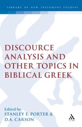 book Discourse Analysis and Other Topics in Biblical Greek