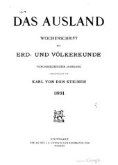 book Das Ausland. Überschau der neuesten Forschungen auf dem Gebiete der Natur-, Erd- und Völkerkunde