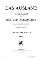 book Das Ausland. Überschau der neuesten Forschungen auf dem Gebiete der Natur-, Erd- und Völkerkunde