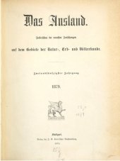 book Das Ausland. Überschau der neuesten Forschungen auf dem Gebiete der Natur-, Erd- und Völkerkunde