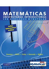 book Matemáticas universitarias introductorias con nivelador Mymathlab tutor interactivo online