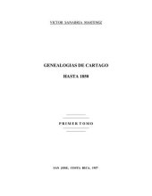 book Genealogías de Cartago hasta 1850