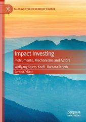 book Impact Investing: Instruments, Mechanisms and Actors