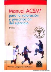 book Manual ACSM*: Para la valoración y prescripción del ejercicio