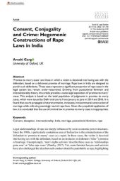 book Consent, Conjugality and Crime: Hegemonic Constructions of Rape Laws in India