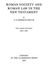 book Roman Society and Roman Law in New Testament