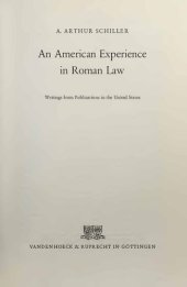 book American Experience in Roman Law