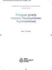 book Handbooks for the identification of British insects: Fungus gnats (Diptera Mycetophilidae Mycetophilinae)