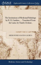 book The Institutions of Medicinal Pathology