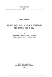 book Incipitario della lirica italiana dei secoli XIII-XIV