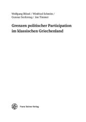 book Grenzen politischer Partizipation im klassischen Griechenland