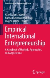 book Empirical International Entrepreneurship: A Handbook of Methods, Approaches, and Applications