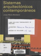 book Sistemas arquitectónicos contemporáneos