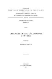 book Chronicle of King Galawdewos (1540-1559). Text. Original Aethiopic Text