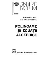 book Polinoame și ecuații algebrice