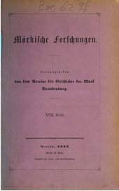 book Märkische Forschungen