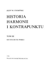 book Historia harmonii i kontrapunktu