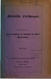 book Märkische Forschungen / Regesta Historiae Neomarchicae = Die Urkunden zur Geschichte der Neumark und des Landes Sternberg ; 3