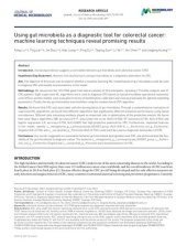 book Using gut microbiota as a diagnostic tool for colorectal cancer: machine learning techniques reveal promising results