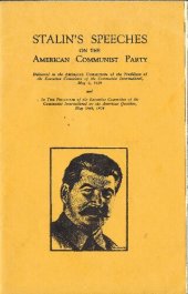 book Stalin's Speeches on the American Communist Party