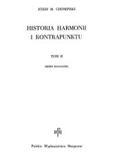 book Historia harmonii i kontrapunktu