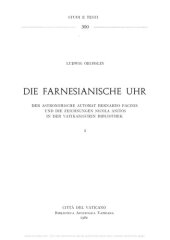 book Die Farnesianische Uhr. Der astronomische Automat Bernardo Facinis und die Zeichnungen Nicolas Anitos in der Vatikanischen Bibliothek