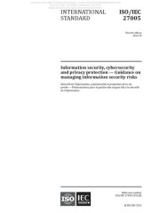 book ISO/IEC 27005:2022 Information security, cybersecurity and privacy protection — Guidance on managing information security risks